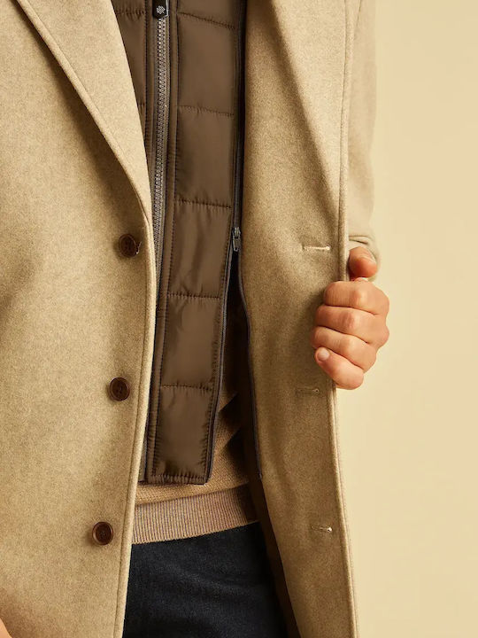 Herren Mantel Beige