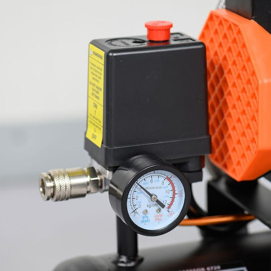 Krausmann Single-Phase Air Compressors 78dB with Power 1.5hp and Airtank 6lt 6720