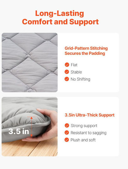 Vevor Exercise Mat Gray (203.2x99.1x8.9cm)
