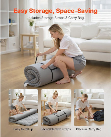 Vevor Exercise Mat Gray (203.2x137.2x8.9cm)