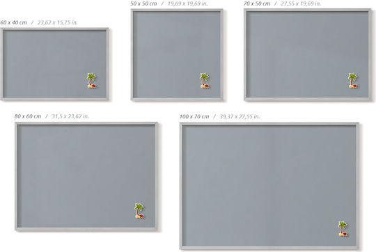 Tulup Табло за съобщения Магнит 80x60см