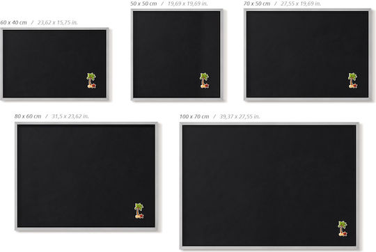 Tulup Magnet Notice Board 100x70cm
