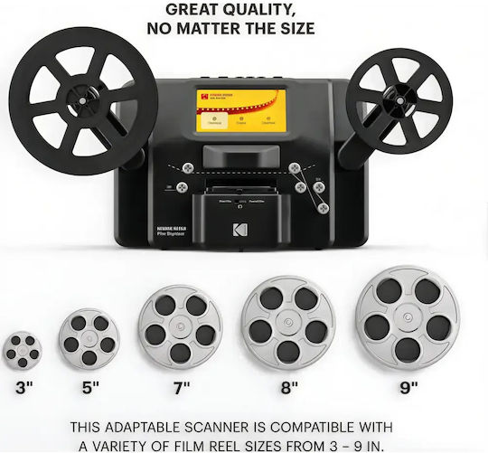 Конвертор За 8mm/Super 8mm Филм Kodak Reels Дигитайзер За Филм Черен
