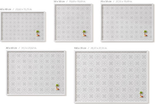 Tulup Табло за съобщения Магнит 50x50см