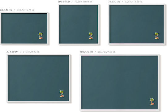 Tulup Magnet Notice Board 70x50cm