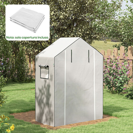 Outsunny 845-944V00WT Κάλυμμα Θερμοκηπίου 1.4x0.73x1.9m