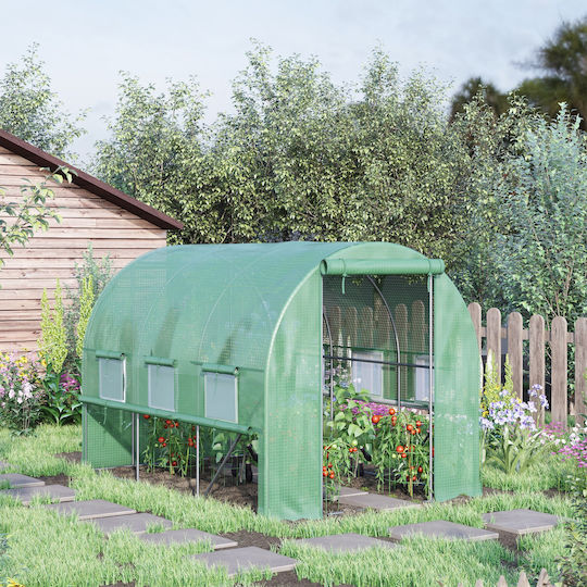Outsunny 845-611GN Greenhouse Tunnel with Metal Frame 2.95x2x2m