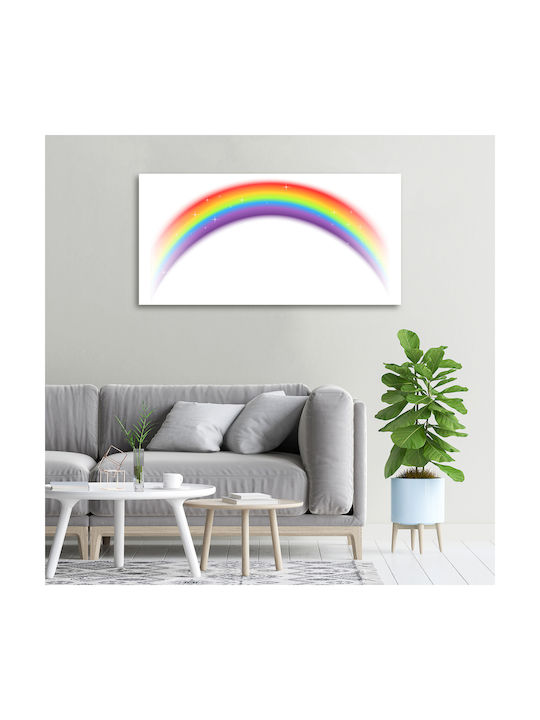 Canvas Wall Art Ideal Everyday Decoration Rainbow 100x50 Cm