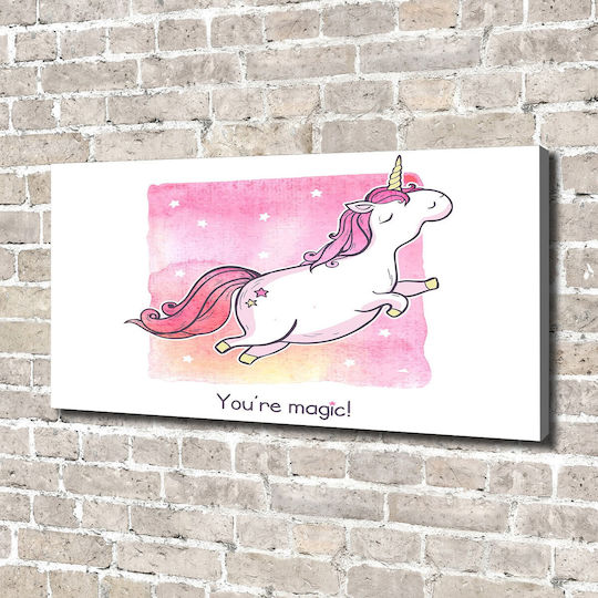 Panou Pânză Living Decorațiune Perete Roz Un Singur Exemplar 140x70 Cm