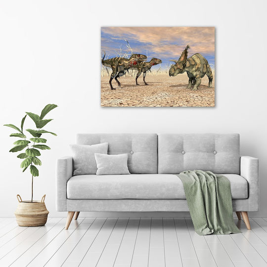 Kinder Wandkunst Canvas Hochwertiger Druck Dinosaurier 100x70 cm