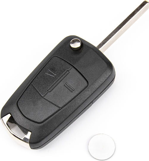 Elektronische Klappbare Autoschlüsselhülle Opel Astra H Zafira B 2 Schaltflächen