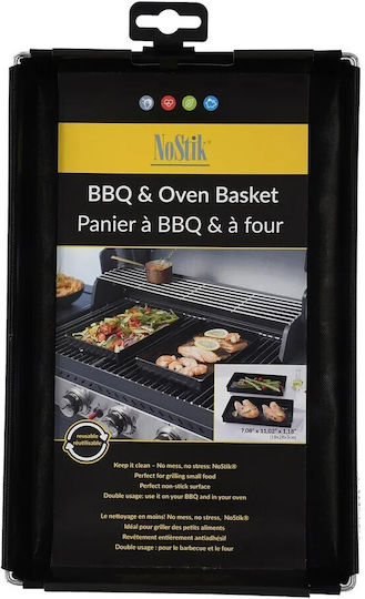 NoStik Αντικολλητικό Ταψί για Ψήσιμο σε Σχάρα BBQ & Φούρνο πολλαπλών χρήσεων 29x34x3cm μαύρο