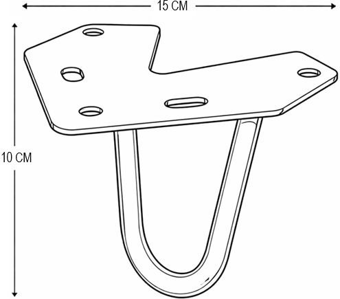 Finetto Hairpin Metal Furniture Leg Suitable for Table / Coffee Table Black