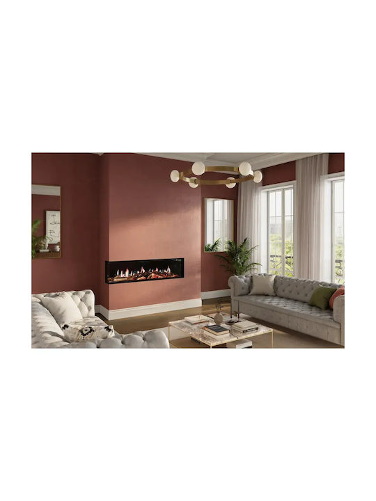 Charlton & Jenrick Charlton & Jenrick Luminosa 150 Επιδαπέδιο Ηλεκτρικό Τζάκι 2000W 153.2x55.4cm Μαύρο