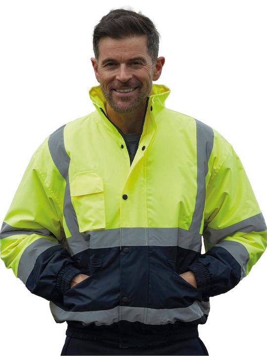 Yoko HVP218 Arbeitsjacke Reflektierend Gelb