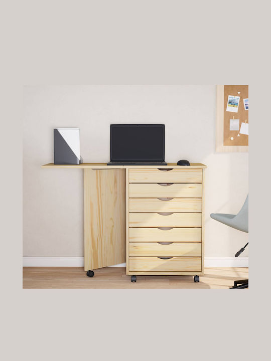 Γραφείο Moss Ξύλινο Διαφανής Βερνίκι 105.5x39x74.5εκ.
