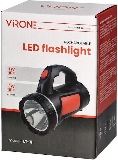Orno Lumină de lucru și de sit, cu baterie Lanternă LED IPX3 cu Luminozitate Maximă 165lm Negru