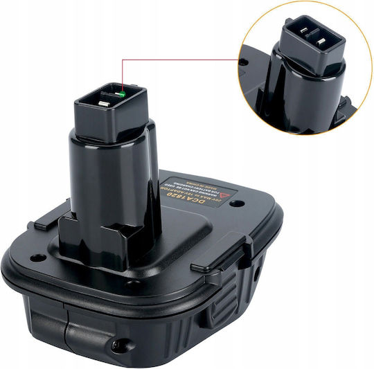 Dewalt Dc9096 Adapter Dewalt Battery Dca1820 Black