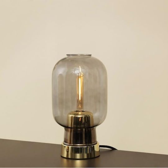 Normann Copenhagen Amp Glas Tischlampe mit Gold Basis