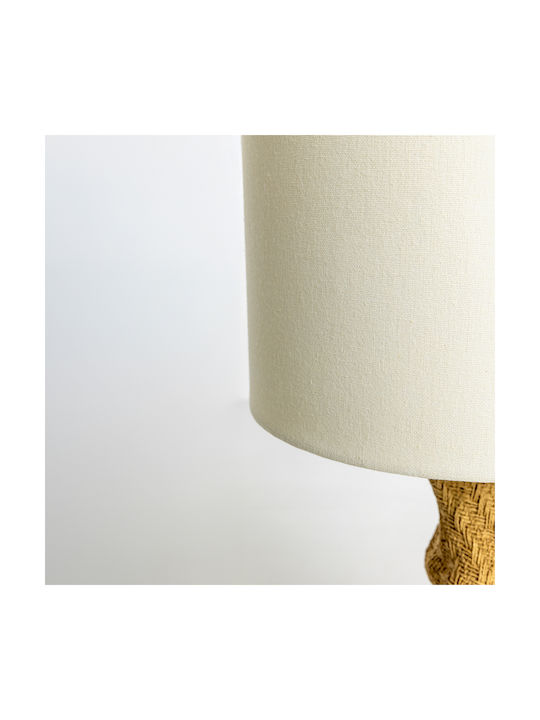 InTheBox Plastic Table Lamp with Beige Shade and Base
