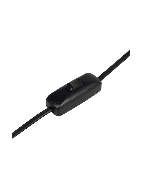 GloboStar Cesta Table Lamp for Socket E27 with Black Shade and Base