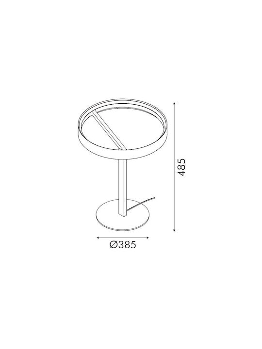 Aca Διακοσμητικό Φωτιστικό LED Θερμό Λευκό 2700K 38.5x48.5εκ.