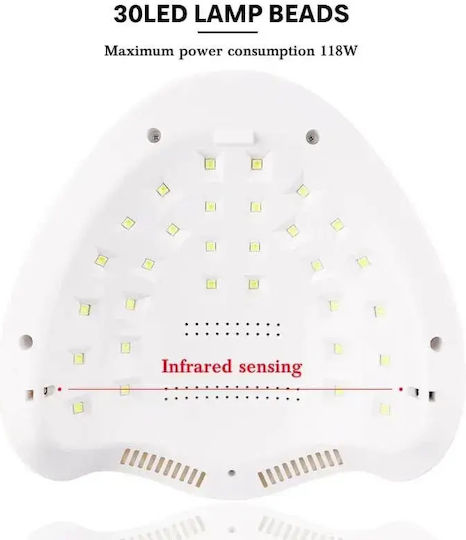 Sun H10 Plus Nail Polish Curing Lamp UV / LED 118W White