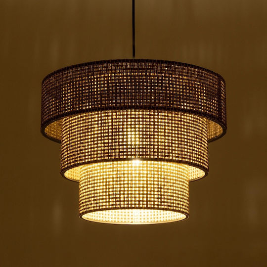 GloboStar Level Pendant Light Brown with Socket E27 38x38x95cm