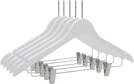 Set 40 Cârlige Anti-Furt Agățători De Hotel Cleme Metalice Humero Albe