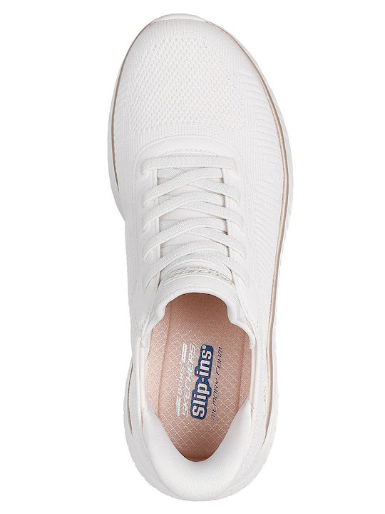 Skechers Bobs Squad Chaos Sneakers White Gold