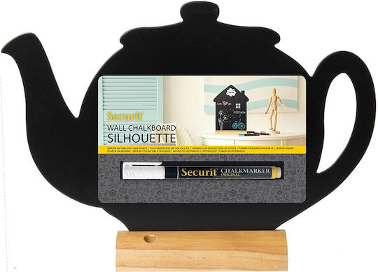 Securit Chalkboard Teapot Tabletop Chalk Board 24x25.3cm