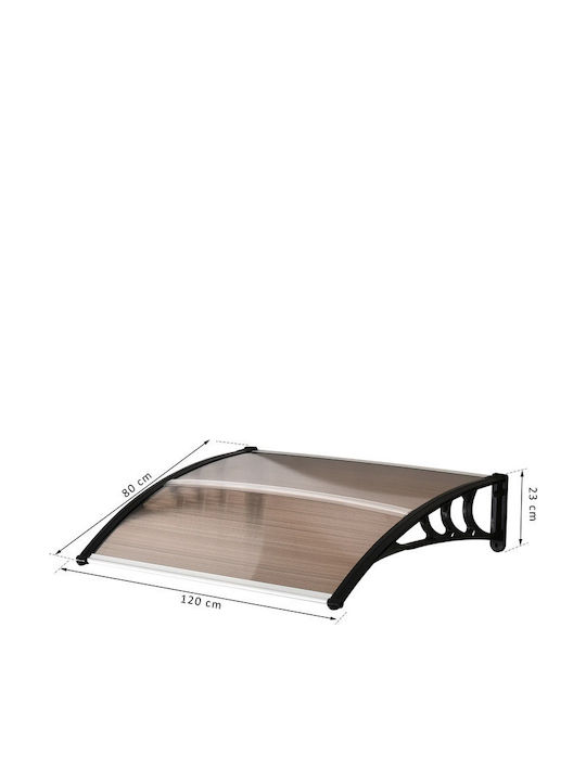 Outsunny Στέγαστρο Εισόδου 120 X 75 Cm Στέγαστρο Κλίση Πολυκαρβονικό