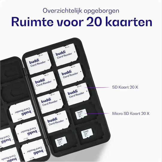 Buddi Hard Case 40 Slots Organizer for SD microSD
