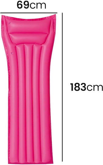 Bestway Inflatable Beach Mat 183x69cm Comfortable Pillow Pink
