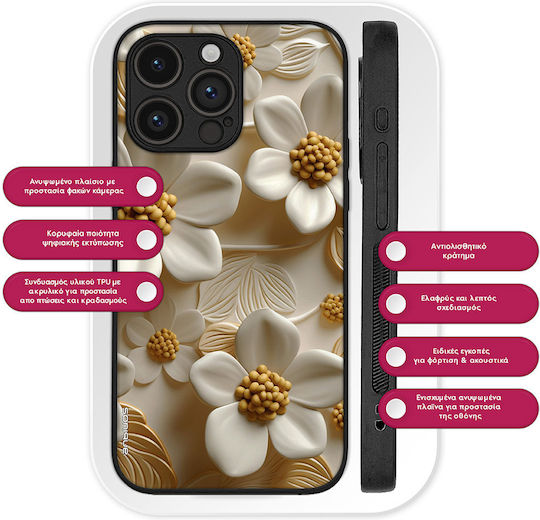 Sonique Case 3D Flower Series Oppo Find X9 Pro 5G White