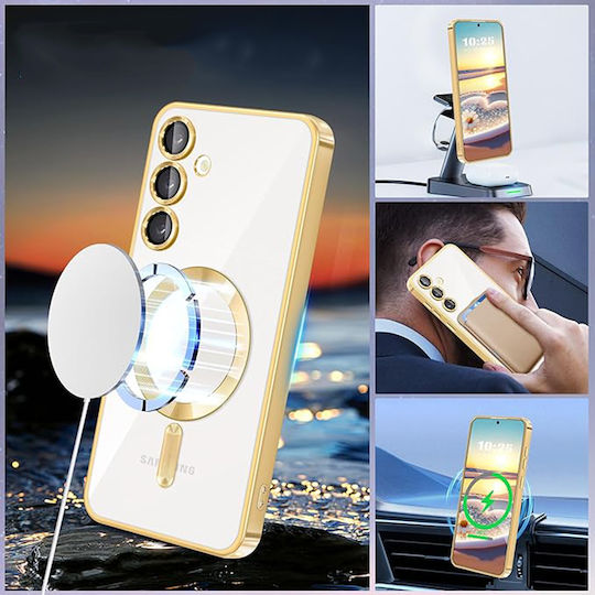 Techsuit Luxury Crystal Umschlag Rückseite Transparent (Galaxy S24)