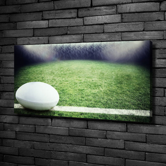 Panou De Perete Pânză Imprimare De Înaltă Calitate Minge De Rugby 100x50 Cm