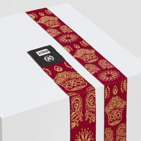 Martial Arts Hand Wraps Rage Skull Burgundy