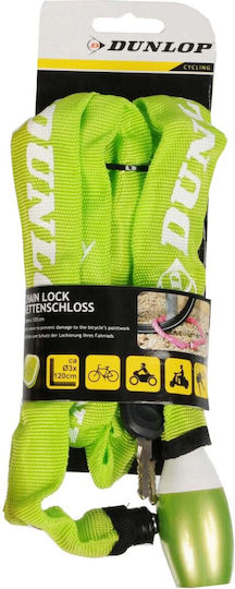 Dunlop Bicycle Cable Lock with Key Green