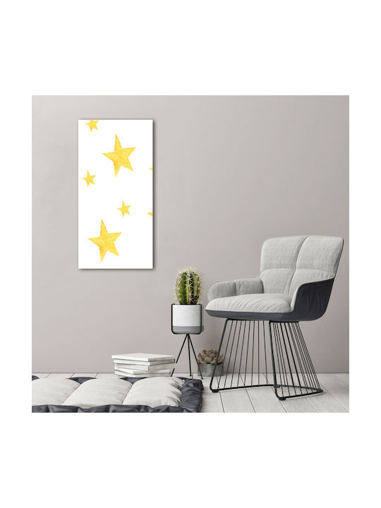 Tablou De Perete Pe Pânză Decorațiune Interioară Stele Galbene 50x100 Cm