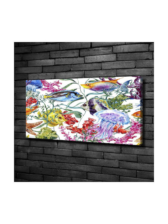 Wandbild Leinwand Fertiges Keilrahmen Korallenriff 100x50 cm