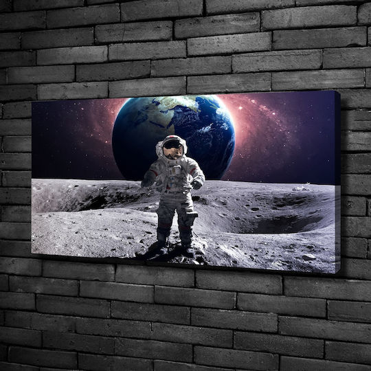 Panou Pânză Uniformă Elegantă Decorațiune De Perete Astronaut 100x50 Cm