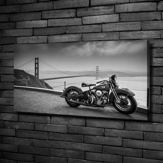 Dekoratives Gemälde Wand Leinwand Hochwertige Motorrad 100x50 cm