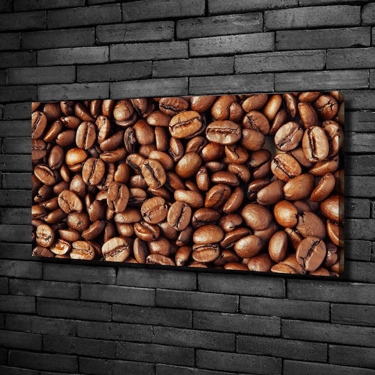 Wandbild Segeltuch Materialien Hochwertige Körner Kaffee 100x50 cm