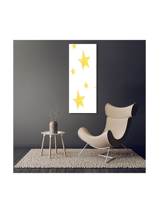 Tablou De Perete Pe Pânză Decorațiune Interioară Stele Galbene 50x125 Cm