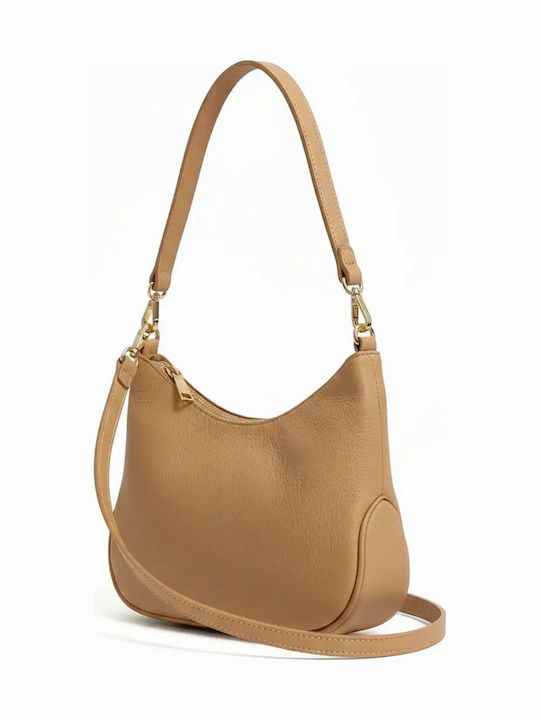 Leather Women's Shoulder Crossbody Bag Tabac Brown