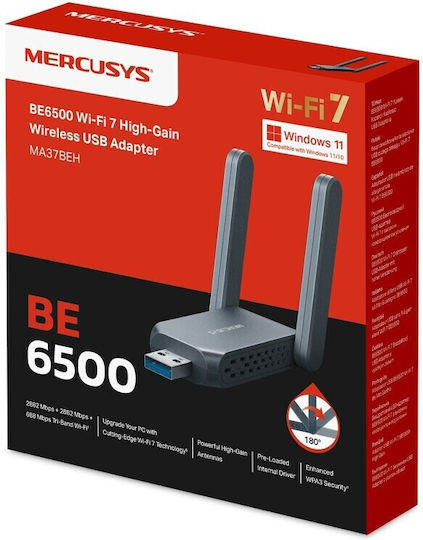 Mercusys USB Netzwerkadapter mit Drahtloser Verbindung Wi-Fi 688Mbps Netzwerkversion v1