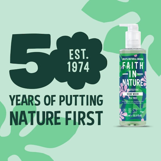 Faith in Nature Tea Tree Течен сапун с Помпа 400ml