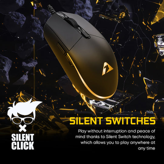 Armaggeddon Raven III Sigma Stealth RGB Геймърска Мишка Черен