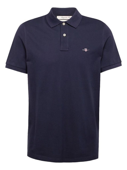 Shield Pique Polo T-shirt Blue